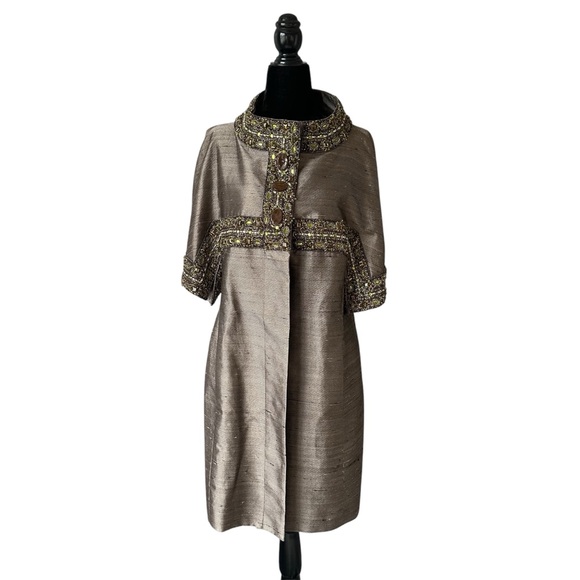 Escada Metallic Embellished Coat size 36 - Picture 1 of 8